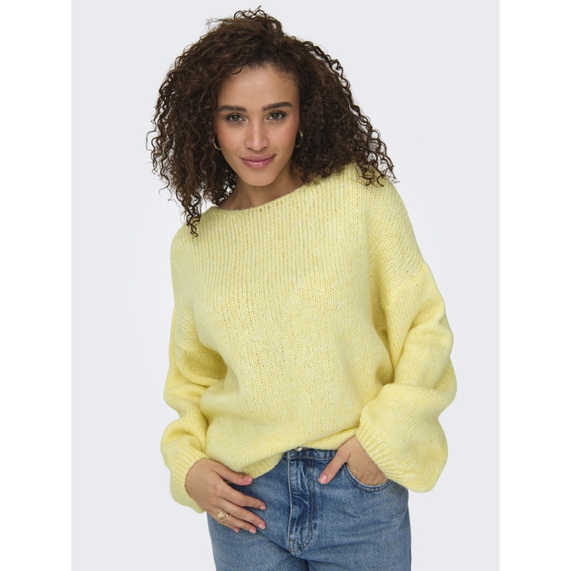 JDY Dinea L/S Vendbar Strik Pullover - Pastel Yellow