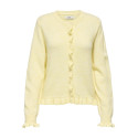 JDY Letty L/S Strik Cardigan Med Flæser - Pastel Yellow