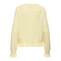 JDY Letty L/S Strik Cardigan Med Flæser - Pastel Yellow