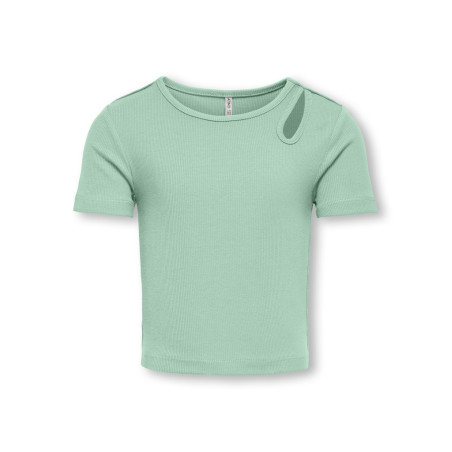 KIDS ONLY Nessa Life S/S Cutout Top - Birds Egg Green