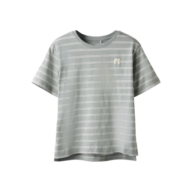 NAME IT KIDS Voby S/S T-shirt - Slate Gray