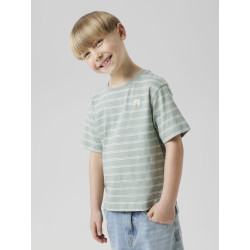 NAME IT KIDS Voby S/S T-shirt - Slate Gray