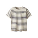 NAME IT KIDS Voby S/S T-shirt - Whitecap Gray / Navy Blazer