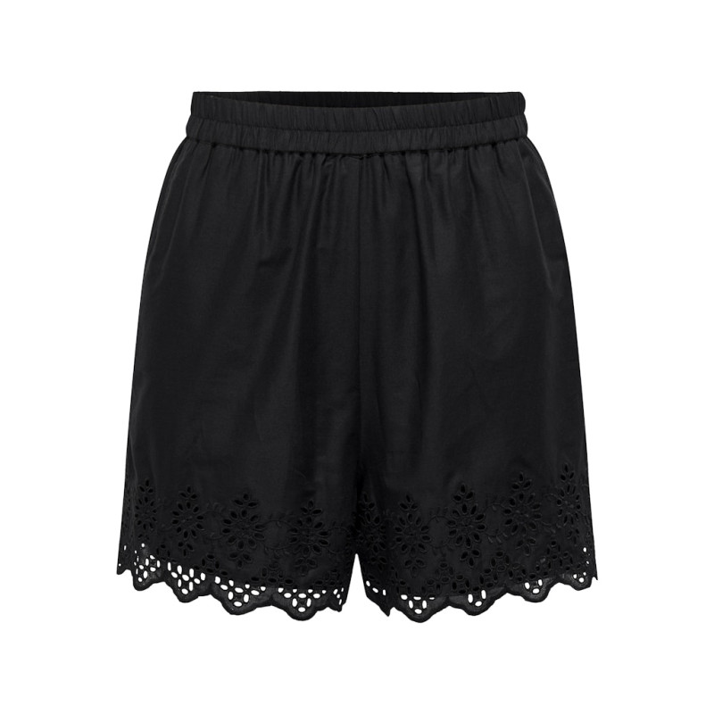 ONLY Lou Life Broderede Shorts - Sort