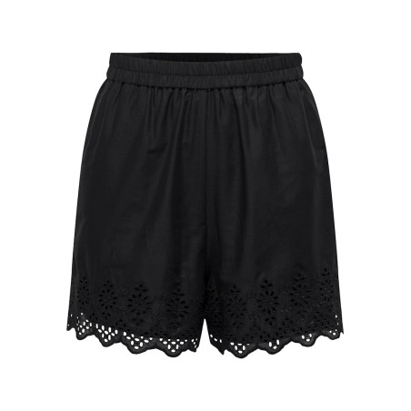 ONLY Lou Life Broderede Shorts - Sort