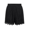 ONLY Lou Life Broderede Shorts - Sort