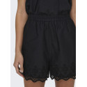 ONLY Lou Life Broderede Shorts - Sort