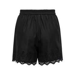 ONLY Lou Life Broderede Shorts - Sort