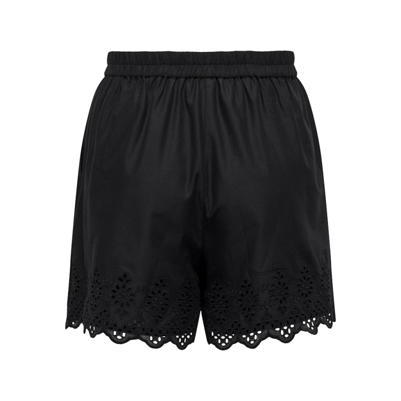 ONLY Lou Life Broderede Shorts - Sort