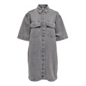 ONLY Sophie S/S Oversized Denim Kjole - Medium Grey Denim