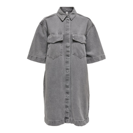 ONLY Sophie S/S Oversized Denim Kjole - Medium Grey Denim