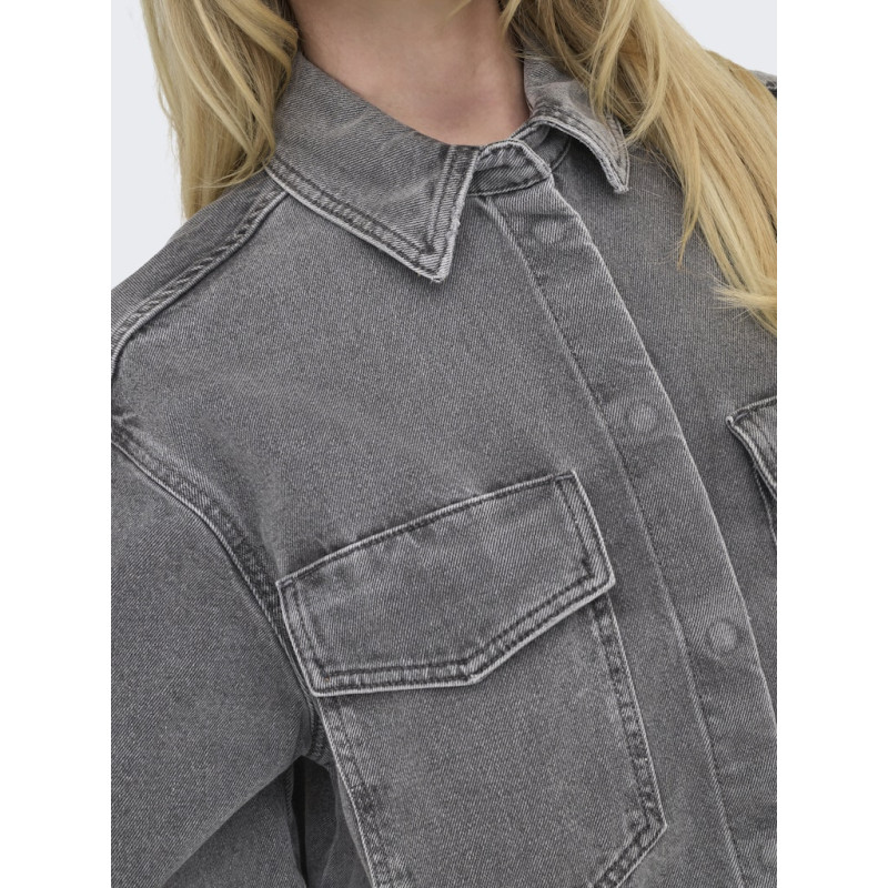 ONLY Sophie S/S Oversized Denim Kjole - Medium Grey Denim