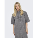 ONLY Sophie S/S Oversized Denim Kjole - Medium Grey Denim