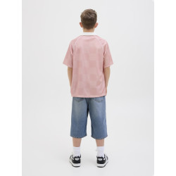 JACK & JONES JUNIOR Lido Mesh Polo - Pink Icing