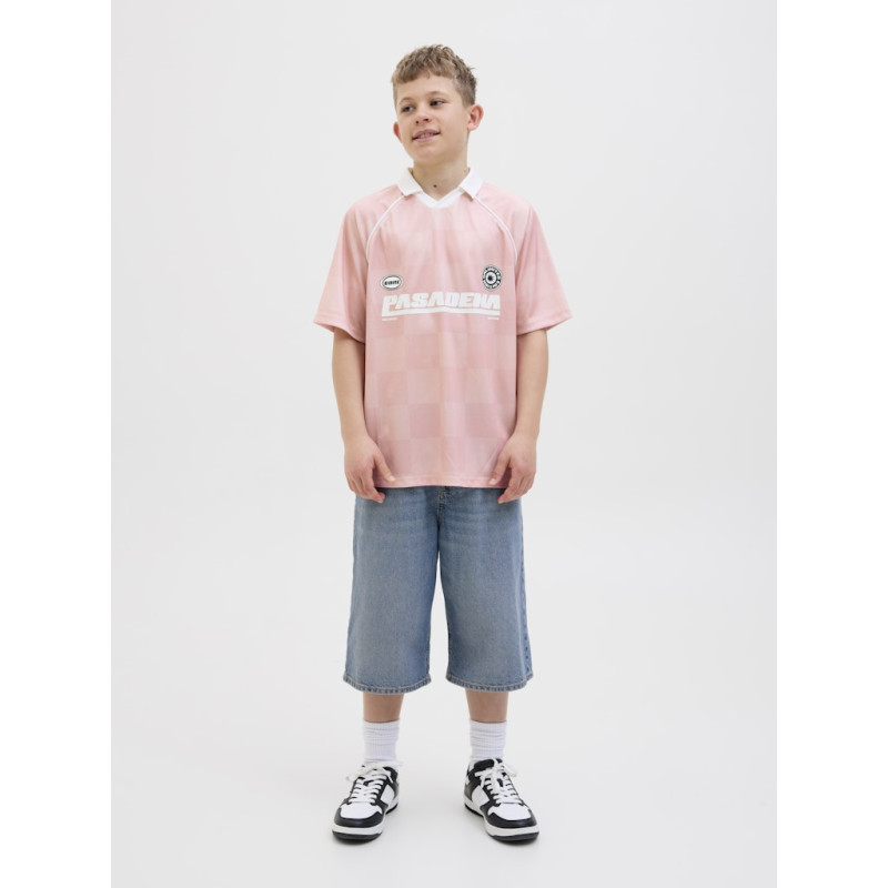 JACK & JONES JUNIOR Lido Mesh Polo - Pink Icing