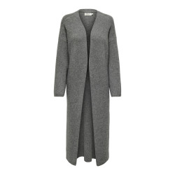 ONLY Alpha L/S Maxi Strik Cardigan - Medium Grey Melange