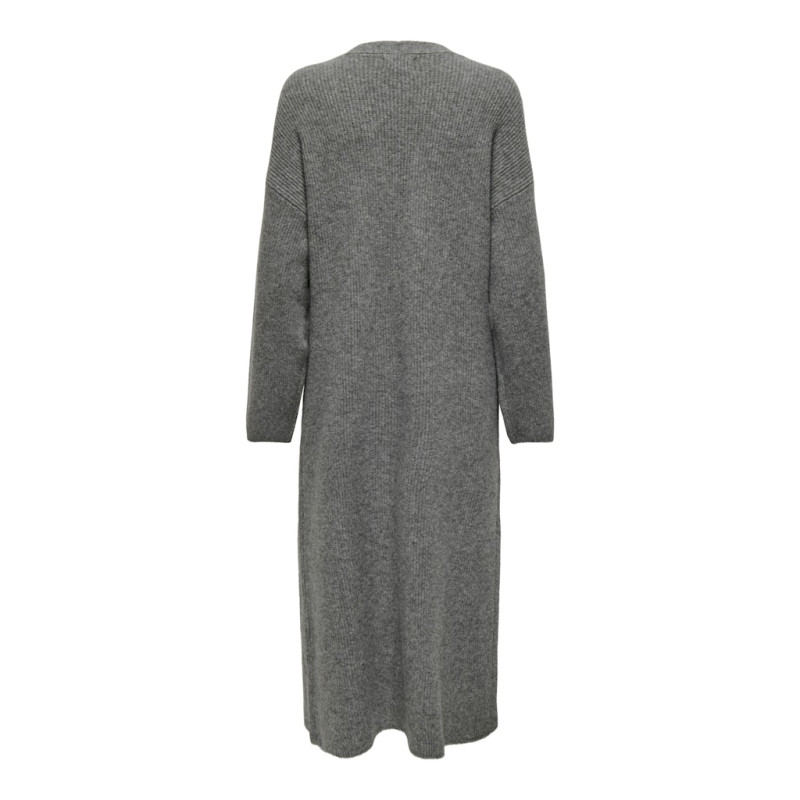 ONLY Alpha L/S Maxi Strik Cardigan - Medium Grey Melange