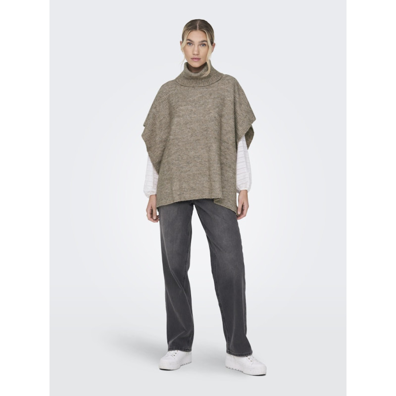 ONLY Lovisa Life Strik Poncho - Camel