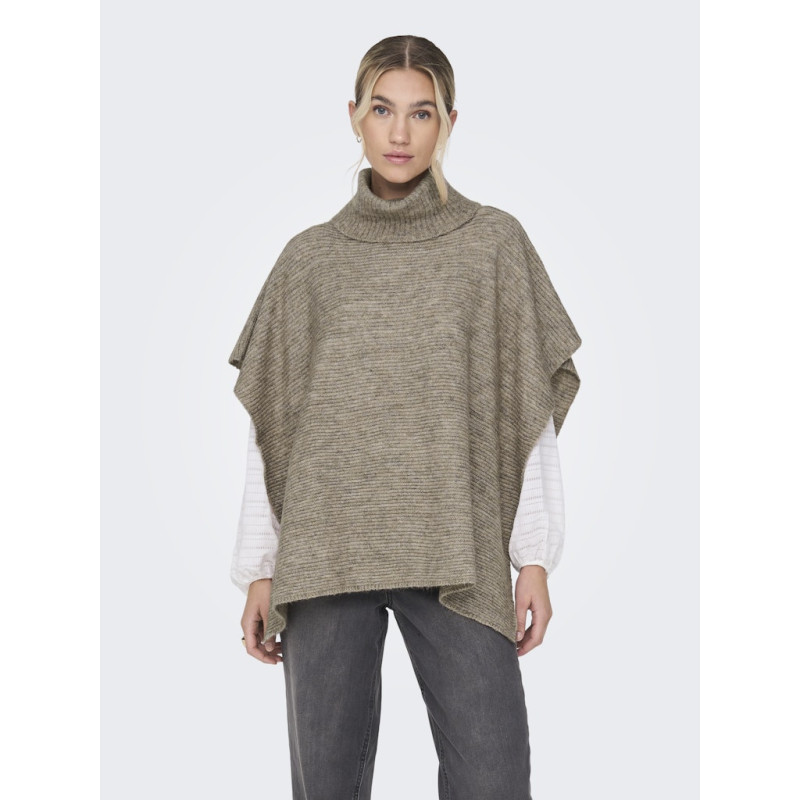 ONLY Lovisa Life Strik Poncho - Camel