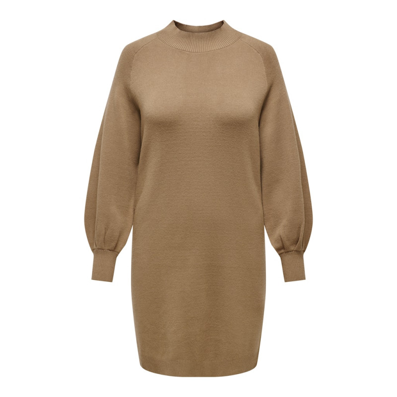 ONLY CARMAKOMA Frida Life Strik Kjole - Toasted Coconut