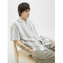 JACK & JONES PREMIUM Summer Stribet Resort S/S Hør Skjorte - Vetiver