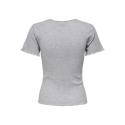 JDY Salsa S/S Top - Light Grey Melange