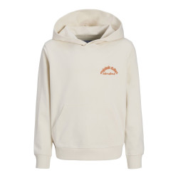 JACK & JONES JUNIOR Paros Type Hoodie - Antique White