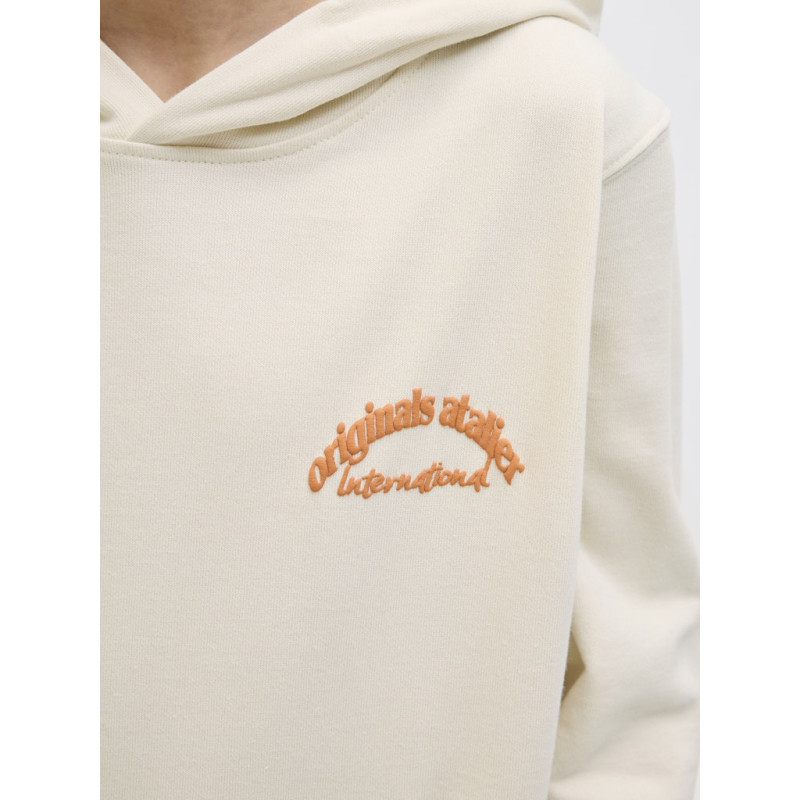 JACK & JONES JUNIOR Paros Type Hoodie - Antique White