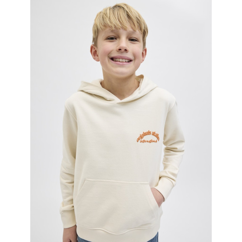 JACK & JONES JUNIOR Paros Type Hoodie - Antique White