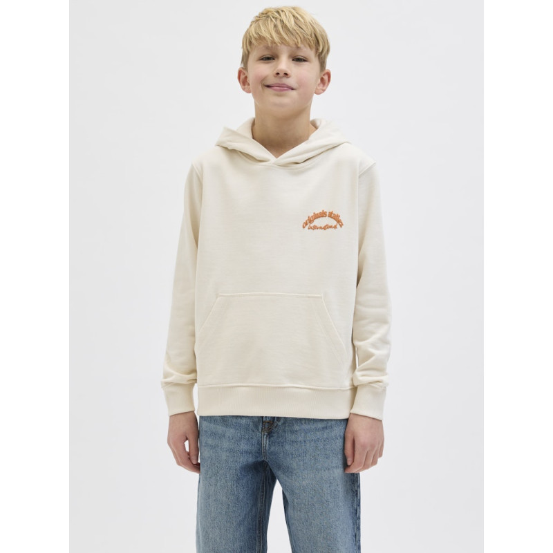 JACK & JONES JUNIOR Paros Type Hoodie - Antique White