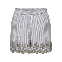 ONLY Lou Life Broderede Shorts - Kalamata / The It Stripe