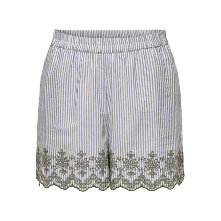 ONLY Lou Life Broderede Shorts - Kalamata / The It Stripe