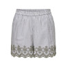 ONLY Lou Life Broderede Shorts - Kalamata / The It Stripe
