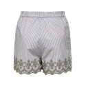 ONLY Lou Life Broderede Shorts - Kalamata / The It Stripe