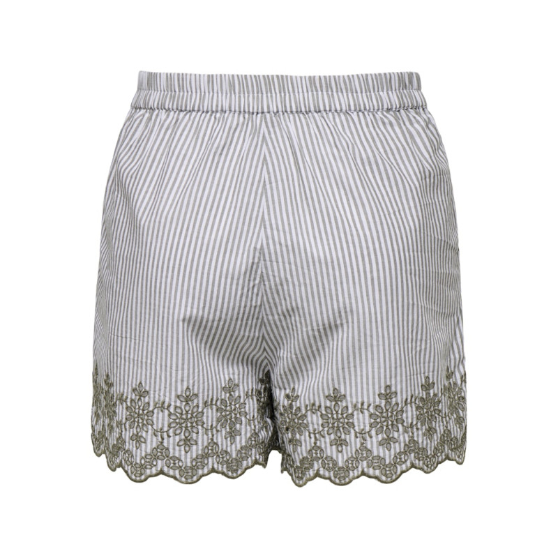 ONLY Lou Life Broderede Shorts - Kalamata / The It Stripe