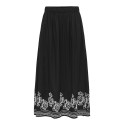 JDY Risso Life Broderet Nederdel - Sort