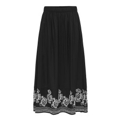 JDY Risso Life Broderet Nederdel - Sort