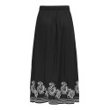 JDY Risso Life Broderet Nederdel - Sort