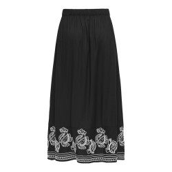 JDY Risso Life Broderet Nederdel - Sort