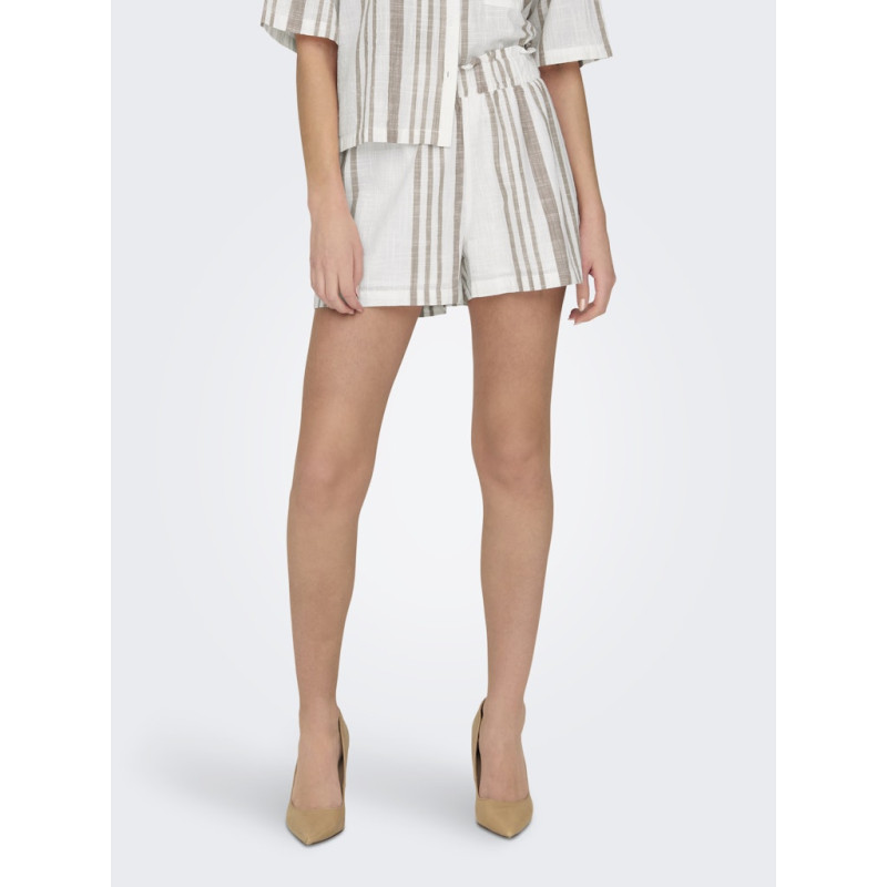 JDY Dorthea Shorts - Cloud Dancer / Shitake