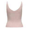 JDY Nanna S/L Broderet Top - Chalk Pink / Cloud Dancer Heart