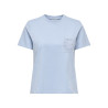 JDY Selma S/S T-shirt Med Hæklet Lomme - Soft Chambray