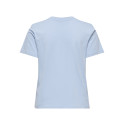 JDY Selma S/S T-shirt Med Hæklet Lomme - Soft Chambray