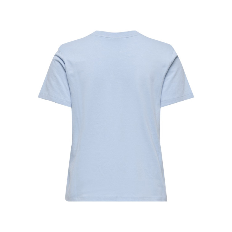 JDY Selma S/S T-shirt Med Hæklet Lomme - Soft Chambray