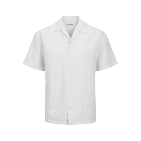 JACK & JONES ESSENTIALS Summer Resort Hør Skjorte - Hvid