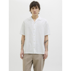 JACK & JONES ESSENTIALS Summer Resort Hør Skjorte - Hvid