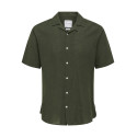 ONLY & SONS Caiden S/S Hør Skjorte - Kambaba
