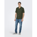 ONLY & SONS Caiden S/S Hør Skjorte - Kambaba
