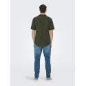 ONLY & SONS Caiden S/S Hør Skjorte - Kambaba