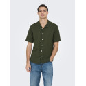 ONLY & SONS Caiden S/S Hør Skjorte - Kambaba